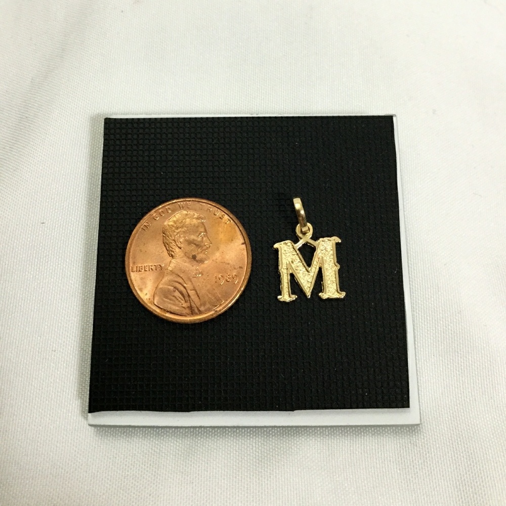 Solid 18k Initial Pendant - image 7